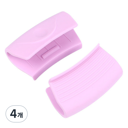 실리콘 주방 냄비 손잡이, 핑크, 4개