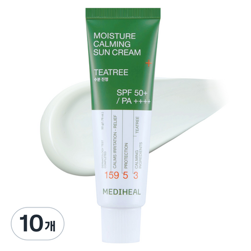메디힐 수분 진정 선크림 SPF50+ PA++++, 50g, 10개