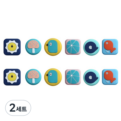 더블제이유 도어 충돌방지 패드, 랜덤발송, 2세트