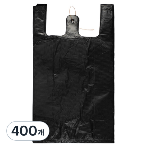무상표 손잡이 비닐봉투 검정, 400개, 20L