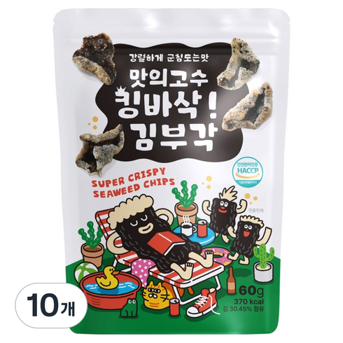 맛의고수 킹바삭 김부각, 60g, 10개