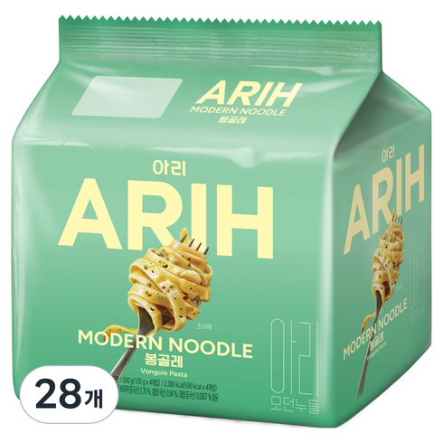 팔도 아리 모던누들 봉골레, 125g, 28개