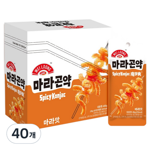 웨이롱 마라곤약 마라맛, 40개, 20g