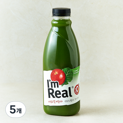 풀무원 아임리얼 케일 사과 주스, 700ml, 5개