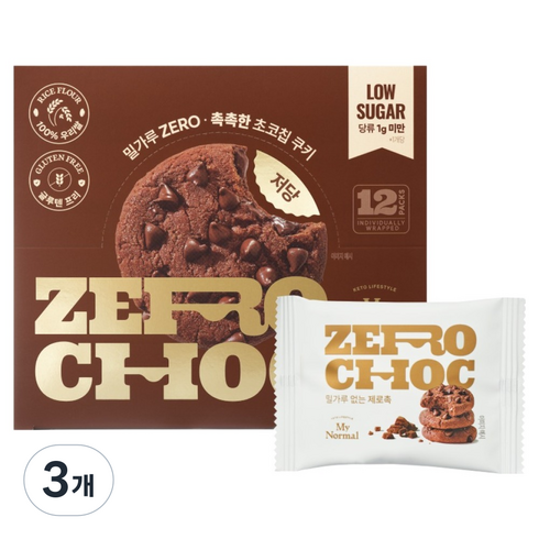 마이노멀 밀가루 없는 제로촉 12p, 240g, 3개