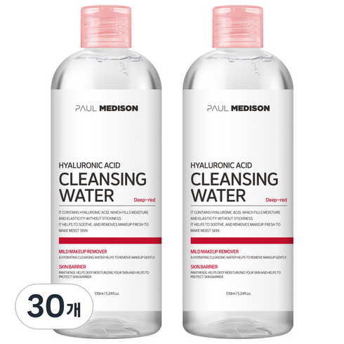 폴메디슨 히알루론산 클렌징 워터, 510ml, 30개