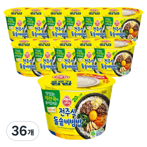 오뚜기 즉석국 컵밥 전주식 돌솥 비빔밥, 269g, 36개