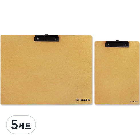 투코비 A3 나무 걸이용 클립보드 화판 + A4 나무 걸이용 클립보드 화판, 5세트