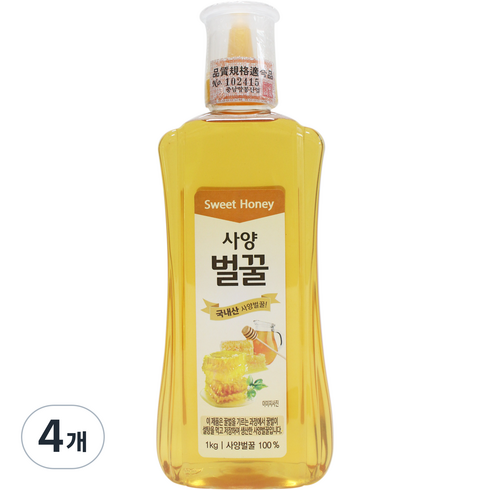 OrganicStory 사양벌꿀, 4개, 1kg