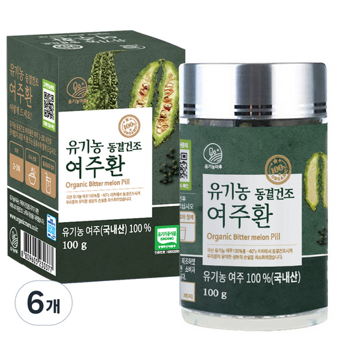 유기농마루 정품 유기농 동결건조 여주환, 100g, 6개