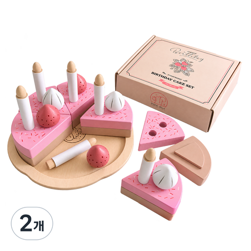 앤도르프 원목 생일케이크 블록 31p, 혼합색상, 2개