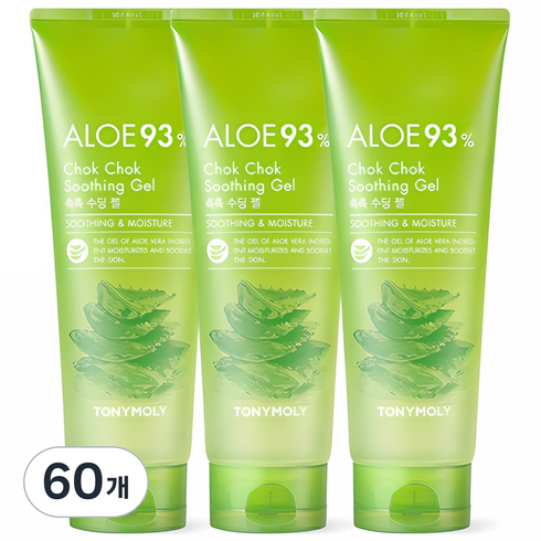 토니모리 알로에 93% 촉촉 수딩 젤, 250ml, 60개
