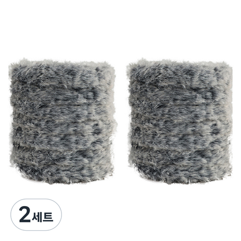 알로데 믹스컬러 보들한 모루 공예 철사 2m 2p 세트, 06 그레이, 2세트