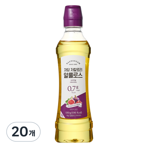 배대감 저당 저칼로리 알룰로스 오리지널, 530g, 20개