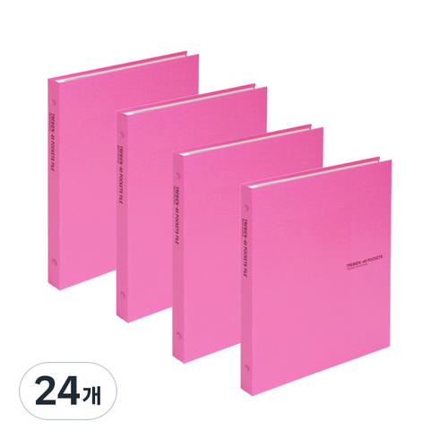 드림산업 트레비엥 클리어화일 40매, 분홍, 24개