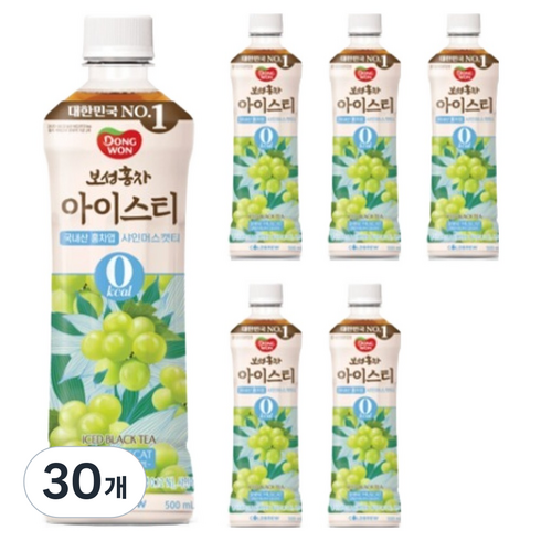 동원보성홍차 아이스티 제로 샤인머스캣, 500ml, 30개