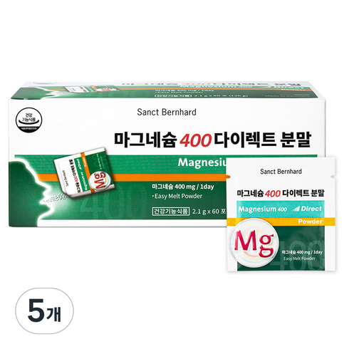크로이터하우스상트베른하르트 마그네슘 400 다이렉트 분말 60p, 126g, 5개