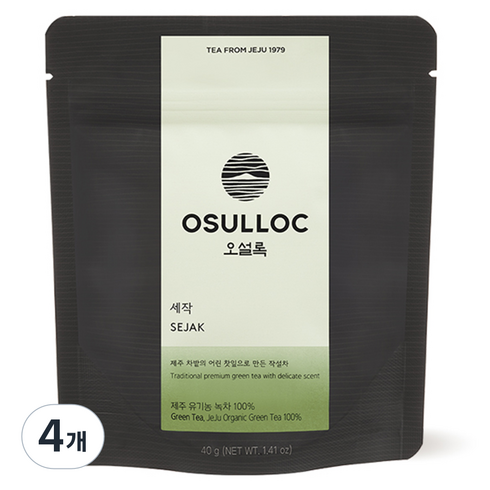 오설록 세작 녹차, 40g, 1개입, 4개