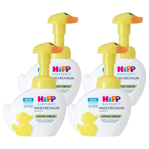 힙 베이비샌프트 유아바디 워싱폼, 250ml, 4개