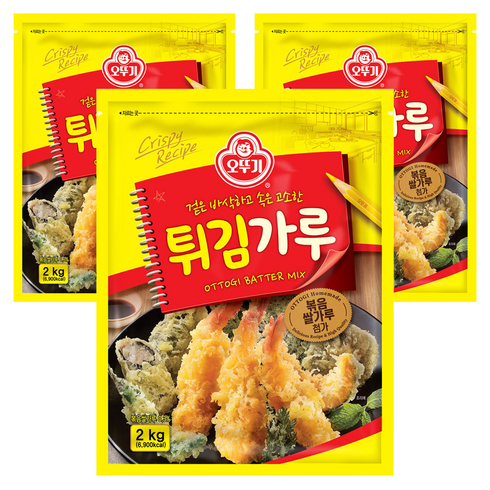 오뚜기 튀김가루, 2kg, 3개