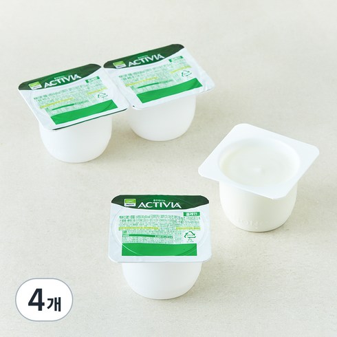 풀무원 다논 액티비아 컵플레인 4개입, 80g, 16개