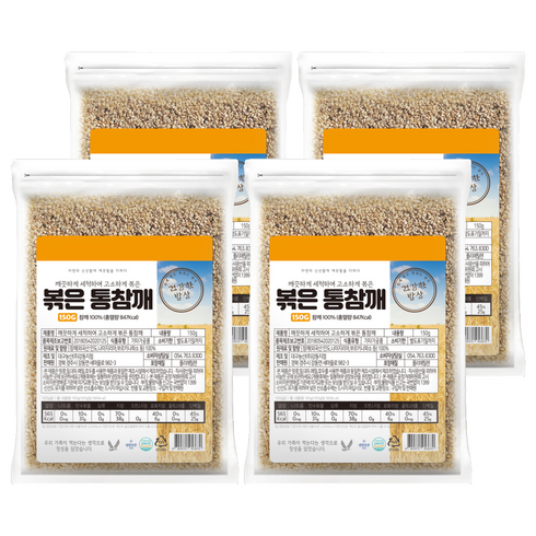 대구농산 건강한밥상 볶은 통 참깨, 150g, 4개