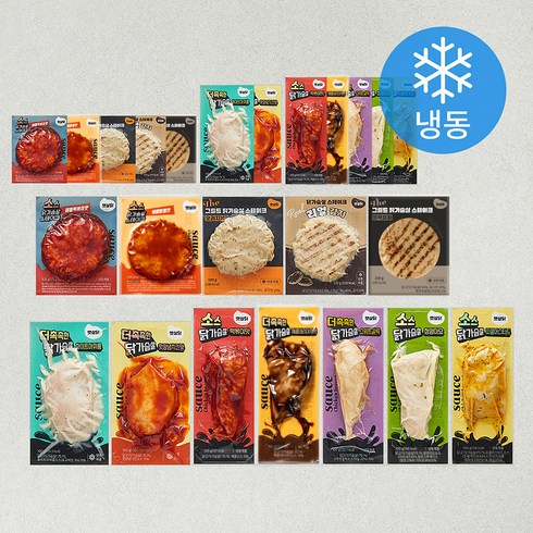 햇살닭 더촉촉한 닭가슴살 100g x 12종 x 2개입 세트 (냉동), 1개입, 24개