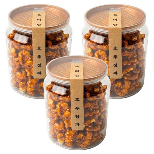 복미당 프리미엄 호두정과 캔, 100g, 3개