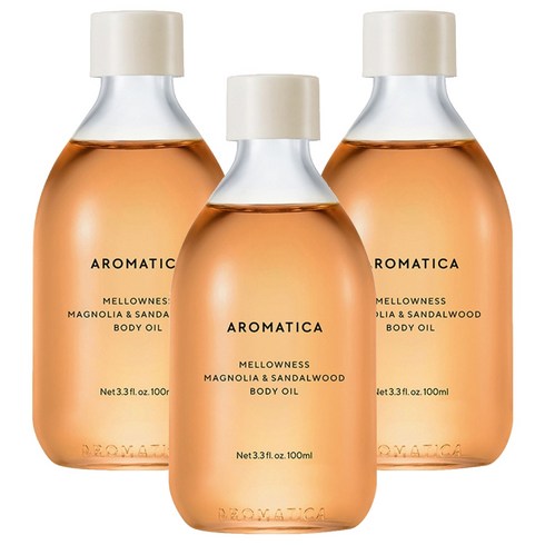 아로마티카 멜로우니스 바디오일 매그놀리아 & 샌달우드향, 100ml, 3개