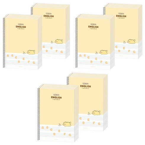포포팬시 라이노 초등 영어노트, 옐로우, 30개
