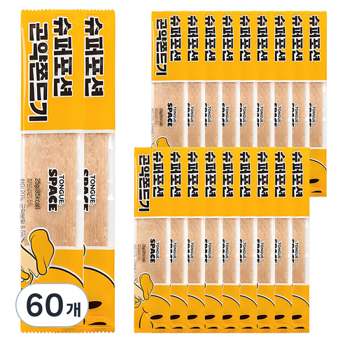 텅스페이스 슈퍼포션 곤약쫀드기, 25g, 60개