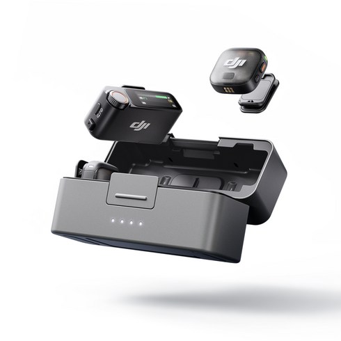 DJI Mic 3 2 TX + 1 RX + 충전 케이스 세트, DMT03(송신기) + DMR03(수신기) + DMC03(충전케이스), 혼합색상