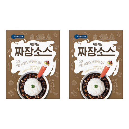 베베쿡 처음먹는 덮밥 소스, 짜장, 200g, 2개