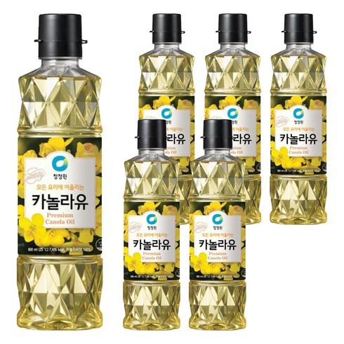청정원 카놀라유, 900ml, 6개