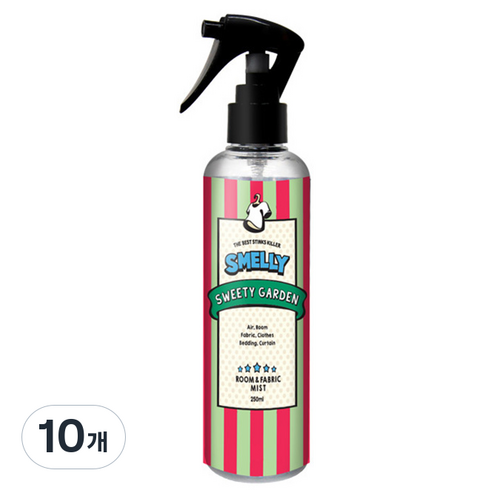 스멜리 룸앤패브릭, 250ml, 10개, 스위티가든
