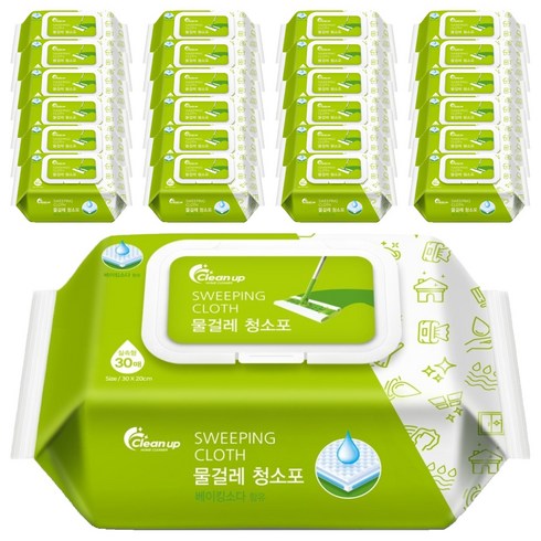 Cleanup 물걸레 청소포 30매, 25개
