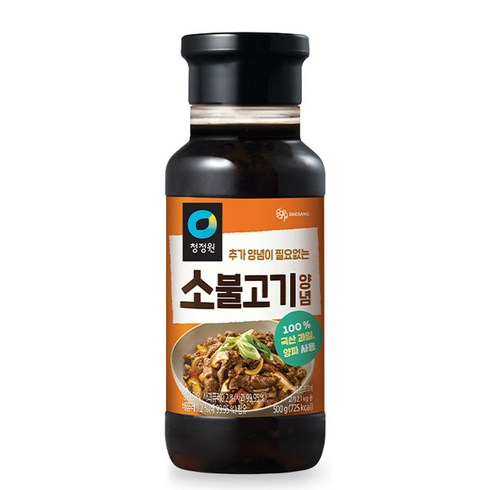 청정원 명가 소불고기 양념, 500g, 1개