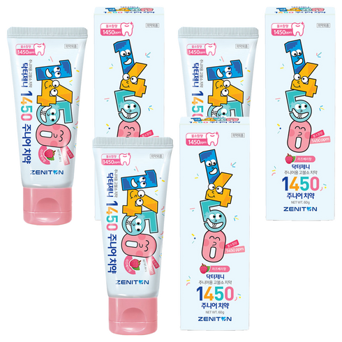 제니튼 닥터제니 꼬꼬마주니어치약 라즈베리향, 60g, 3개