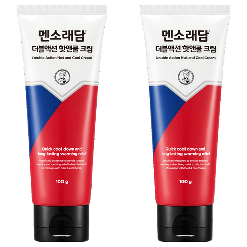 멘소래담 더블액션 핫앤쿨 바디크림, 100g, 2개