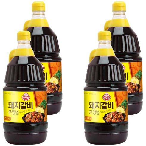 오뚜기 돼지갈비 큰 양념, 2.2kg, 4개