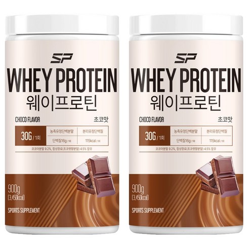 SP스포츠 웨이프로틴 초코맛, 2개, 900g
