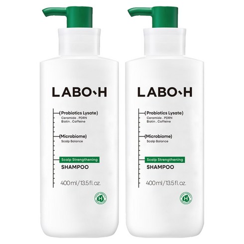 라보에이치 두피강화 클리닉 탈모증상완화 기능성 샴푸, 400ml, 2개