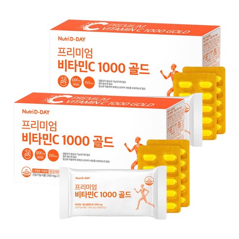 뉴트리디데이 프리미엄 비타민C 1000 골드, 150정, 2개