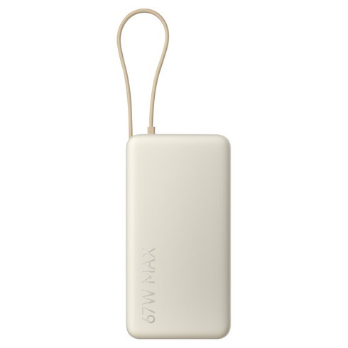 샤오미 C타입 케이블 일체형 보조 배터리 67W 20000mAh, PB2067, 베이지