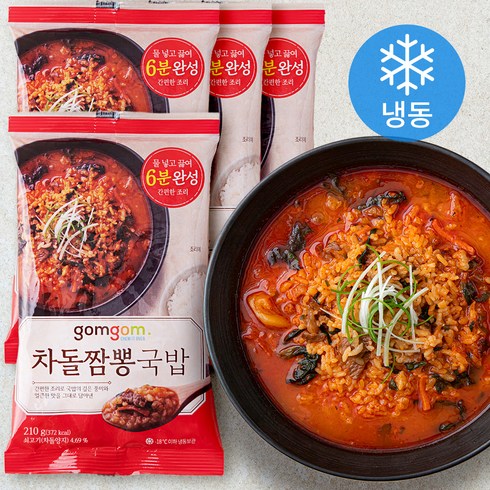 곰곰 차돌짬뽕국밥 (냉동), 210g, 4개