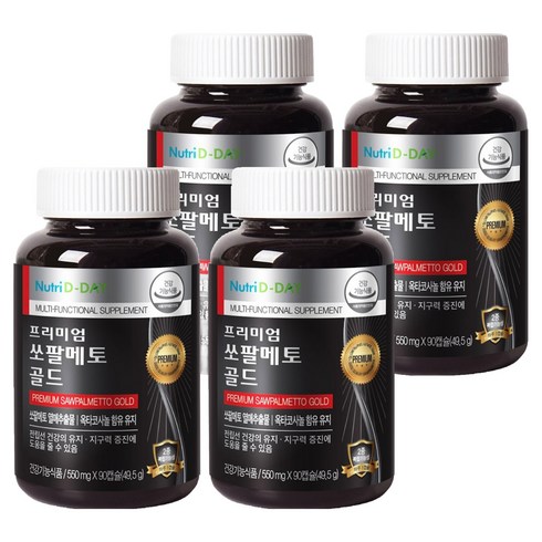 뉴트리디데이 프리미엄 쏘팔메토 골드 550mg, 90정, 4개