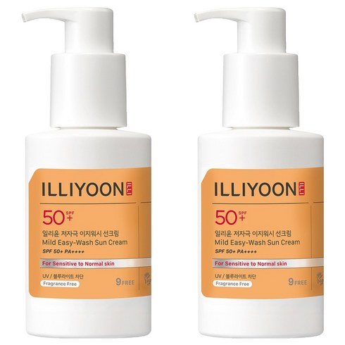 일리윤 저자극 이지워시 선크림 SPF50+ PA++++, 150ml, 2개