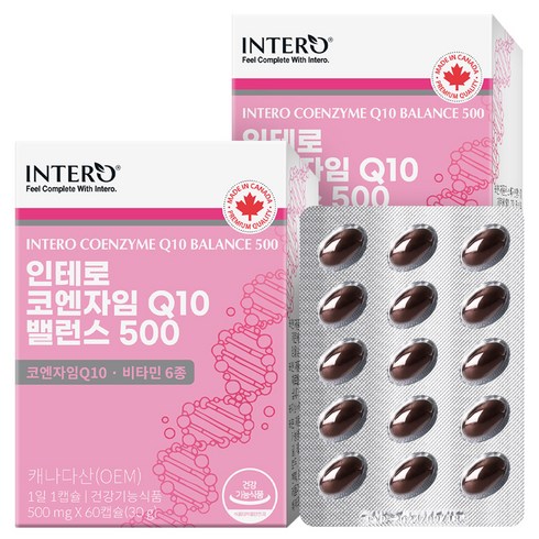 인테로 코엔자임 Q10 밸런스 500 30g, 60정, 2개