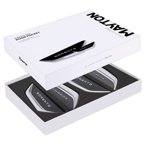 메이튼 쏘렌토 MQ4 도어포켓 몰딩, 도어캐치, 블랙 + 크롬몰딩