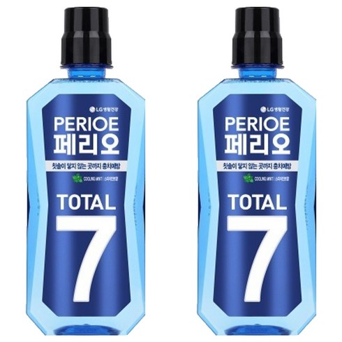 페리오 토탈7 가글 오리지날 쿨링민트, 760ml, 2개
